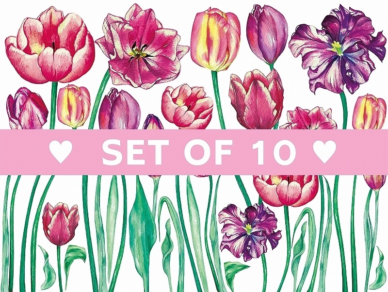 【10枚SET】ガラス用チューリップ (1枚あたり1300円)A4