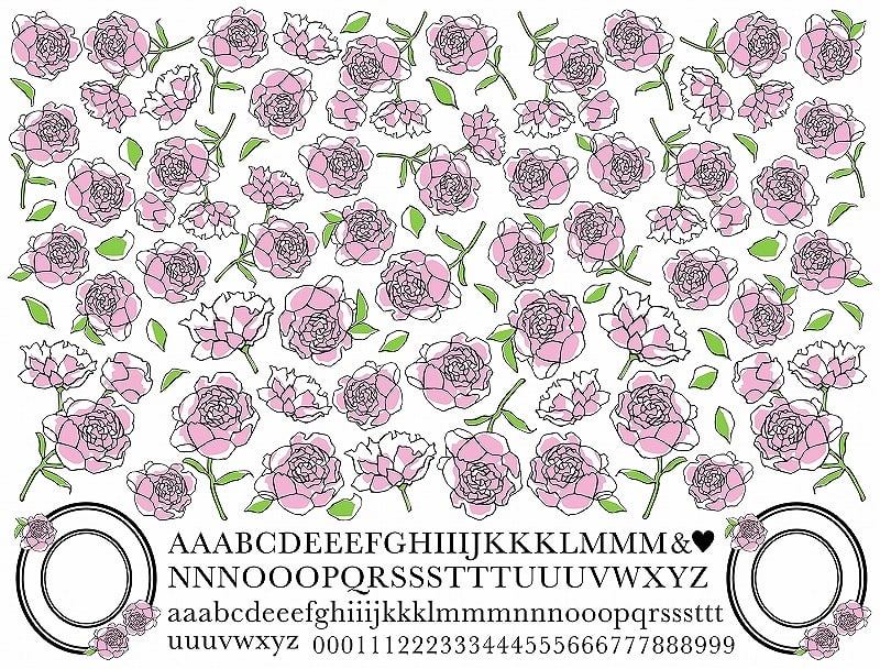 ガラス用ヴィクトリアフラワー  A4