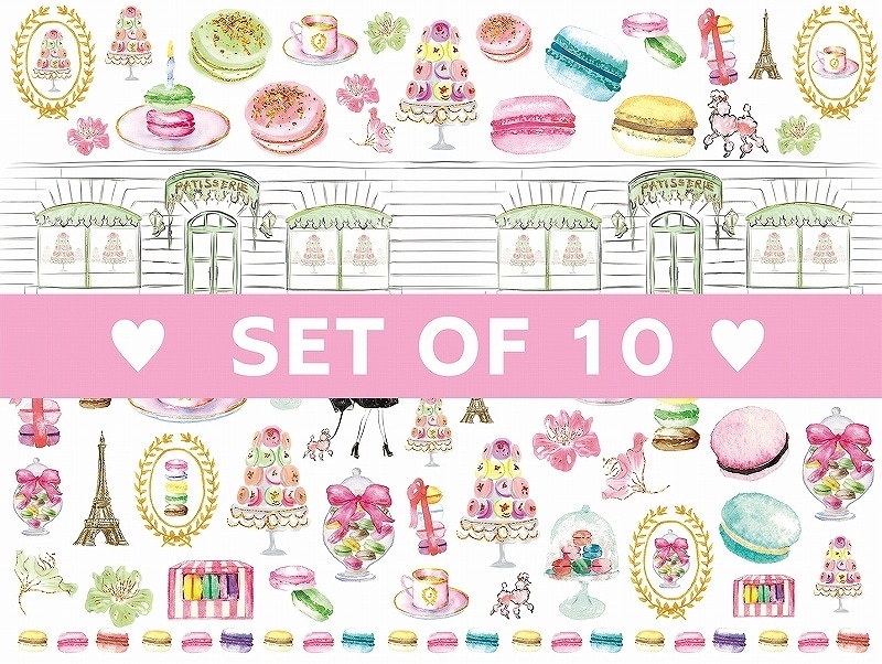 【10枚SET】マカロン(1枚あたり1300円)A4