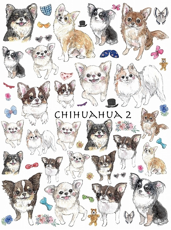 ガラス用チワワ2 はがきサイズ