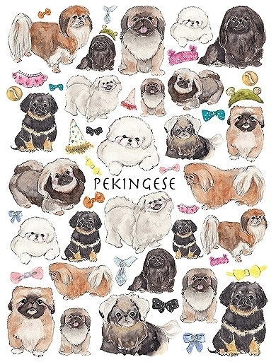 ガラス用ペキニーズ はがきサイズ