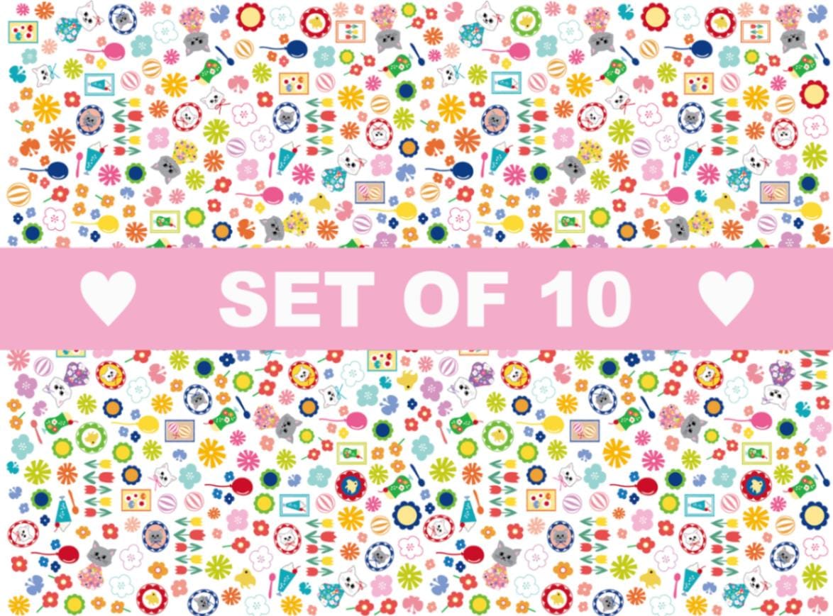 【10枚SET】豆レトロ猫 1枚あたり1300円)A4