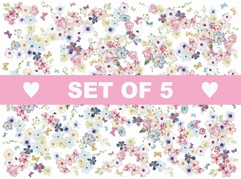【5枚SET】ガラス用フラワージェラート (1枚あたり1500円)A4