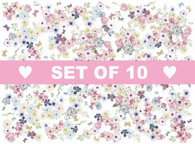 【10枚SET】ガラス用フラワージェラート  (1枚あたり1300円)A4