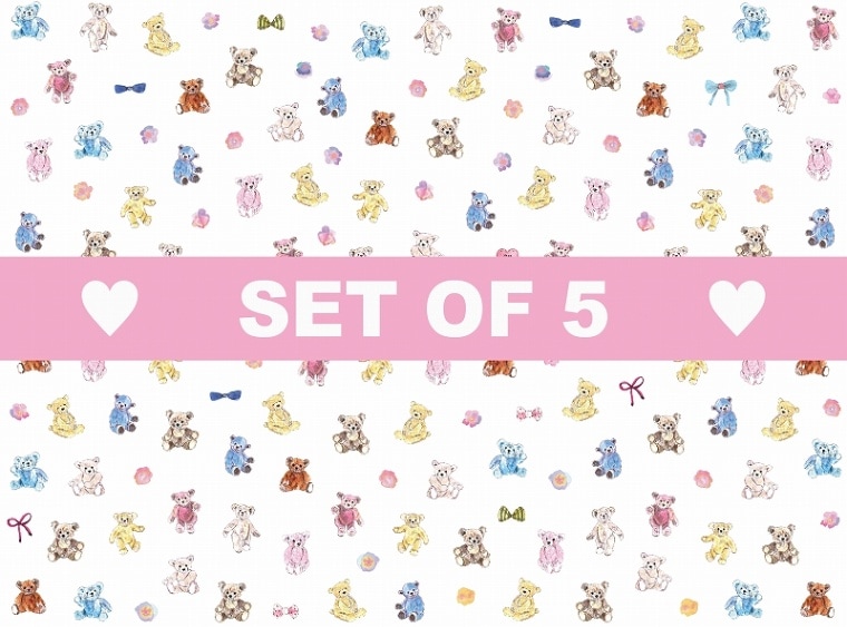 【5枚SET】ミニハッピーベアー (1枚あたり1500円)A4