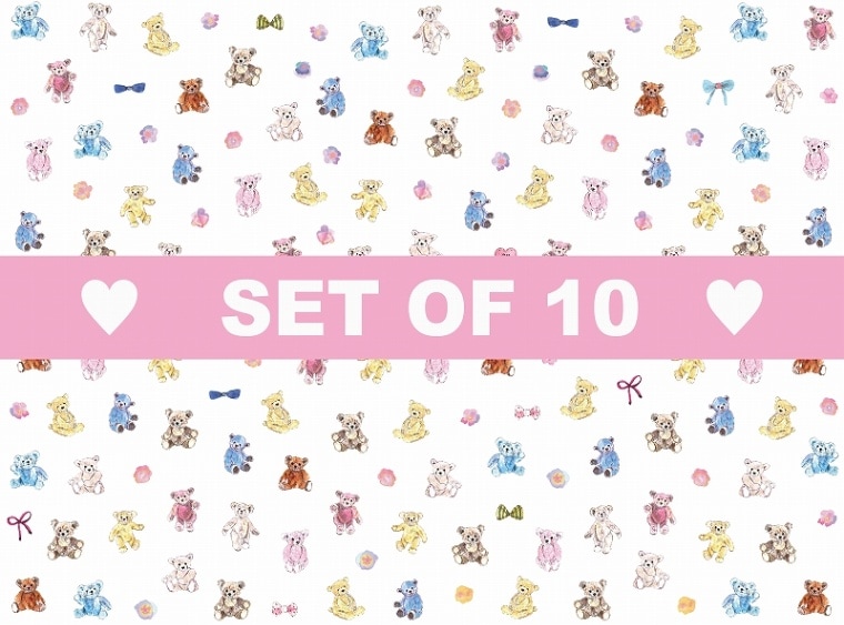 【10枚SET】ミニハッピーベアー (1枚あたり1300円)A4