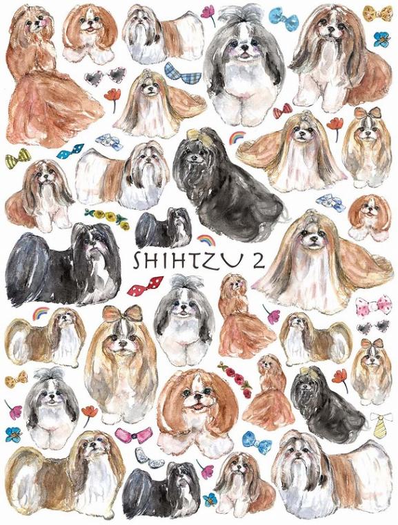 ガラス用シーズー2 はがきサイズ