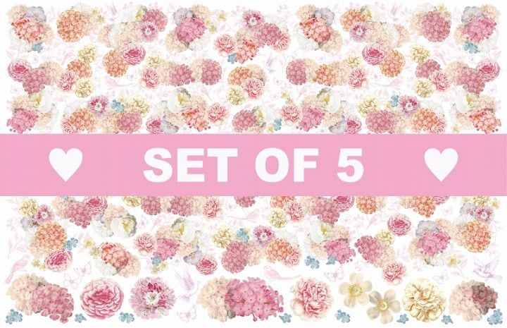 【5枚SET】Anniversaryトワルドジュイフラワー(1枚あたり1900円)A3