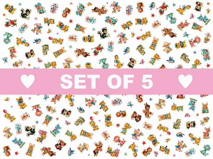 【5枚SET】ガラス用ミニヴィンテージ (1枚あたり1500円)A4