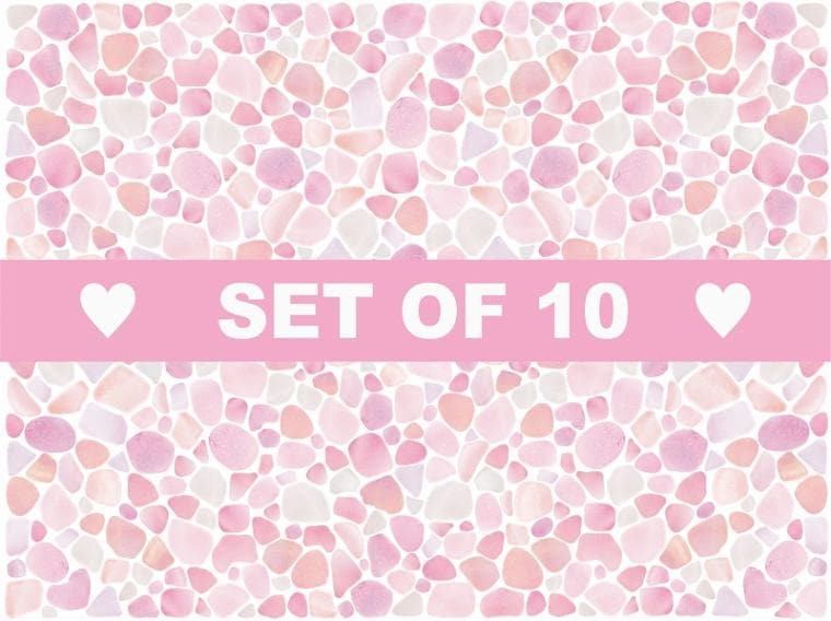 【10枚SET】ガラス用シーグラスピンク(1枚あたり1300円)A4