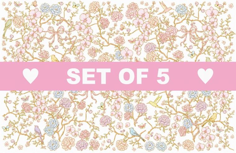 【5枚SET】Anniversaryシノワズリーフローラル (1枚あたり1900円)A3