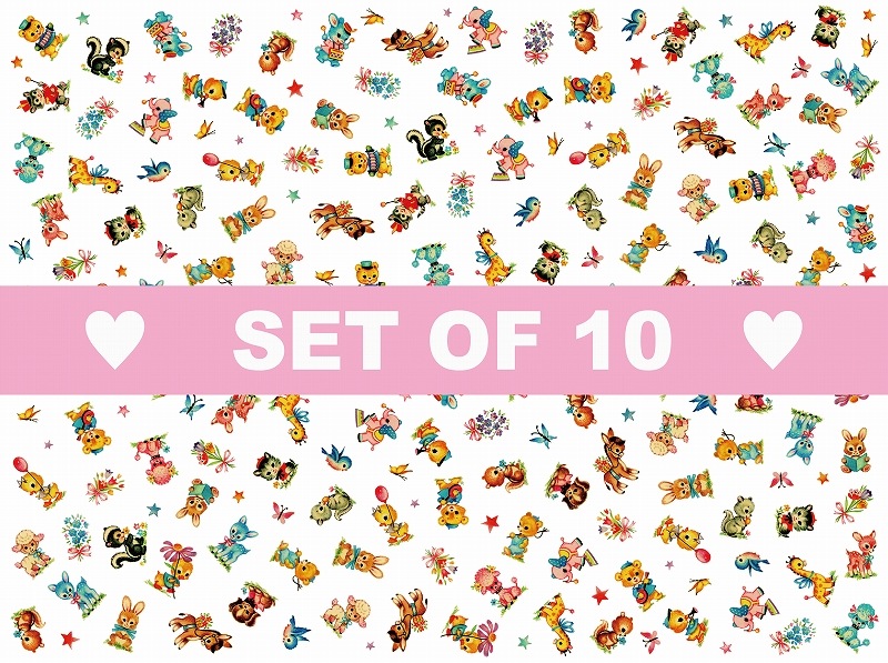 【10枚SET】ガラス用ミニヴィンテージ (1枚あたり1300円)A4