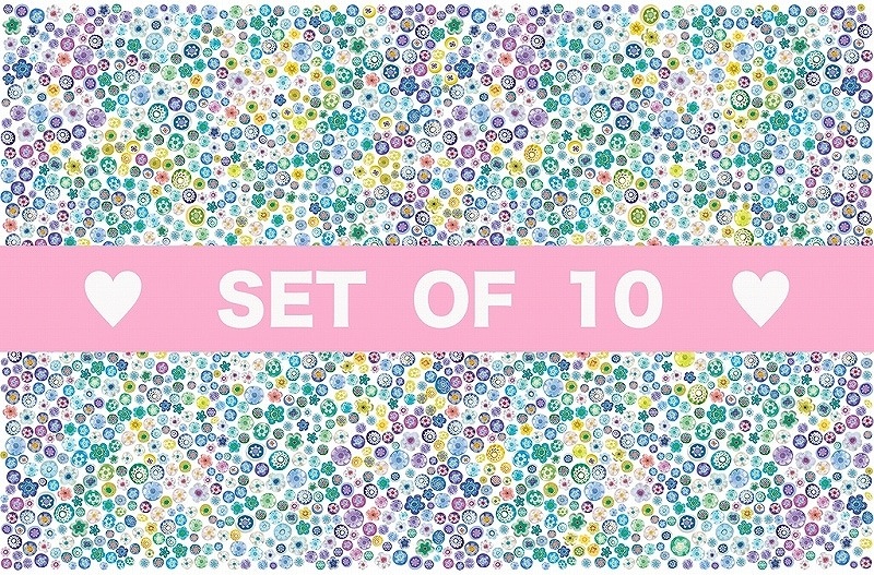 【10枚SET】ガラス用ミルフィオーリブルー(1枚あたり1800円)A3