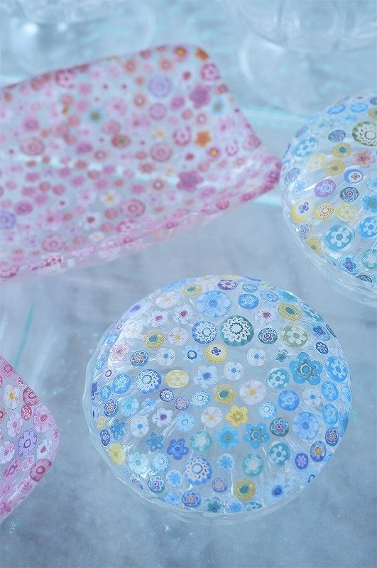 【10枚SET】ガラス用ミルフィオーリブルー(1枚あたり1800円)A3