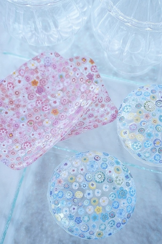 【10枚SET】ガラス用ミルフィオーリブルー(1枚あたり1800円)A3