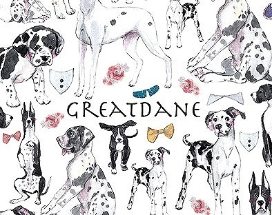 ガラス用グレートデン はがきサイズ