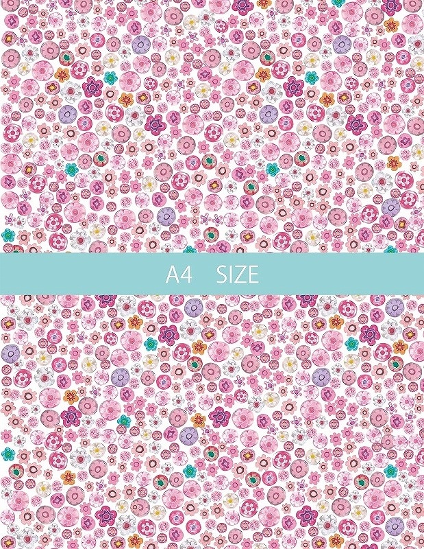 CUTガラス用ミルフィオーリピンクA4