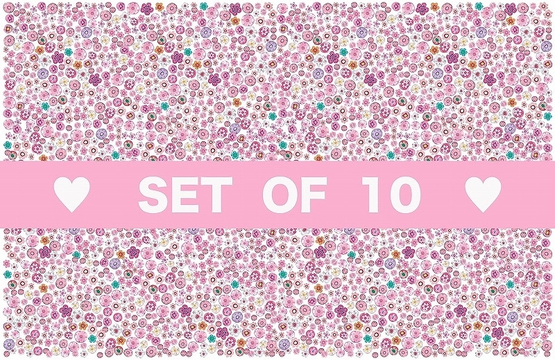 【10枚SET】ガラス用ミルフィオーリピンク(1枚あたり1800円)A3