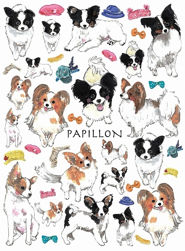 パピヨン はがきサイズ | Animal collection | Lorettaオンラインショップ