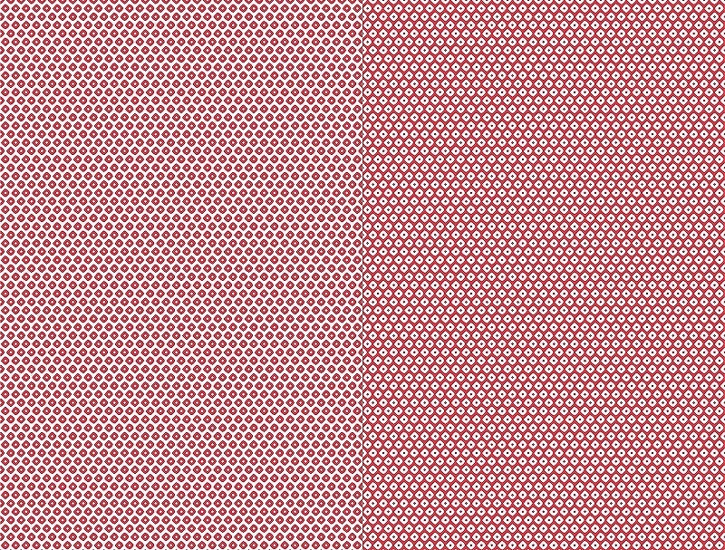 和柄ひし形赤A4