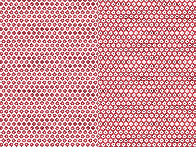 和柄ひし形赤A4