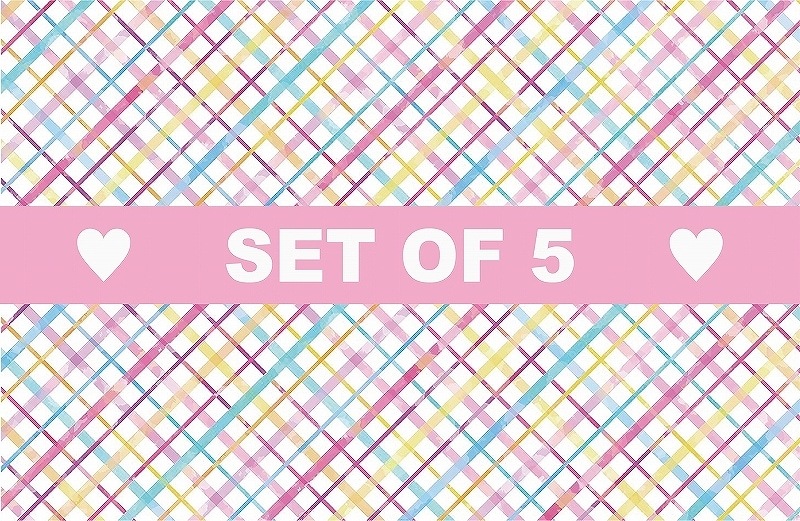 【5枚SET】パステルチェック(1枚あたり1900円)A3