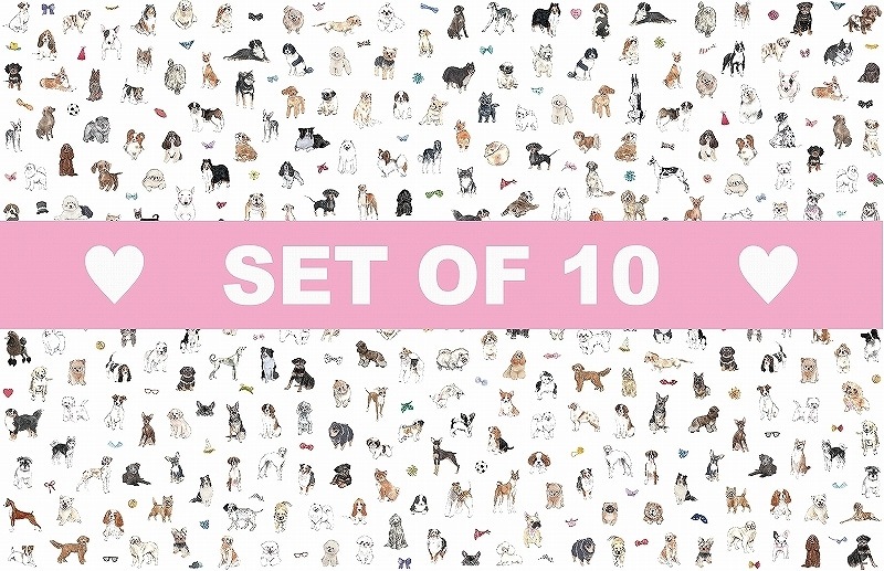 【10枚SET】ガラス用ドッグコレクションS (1枚あたり1800円)A3