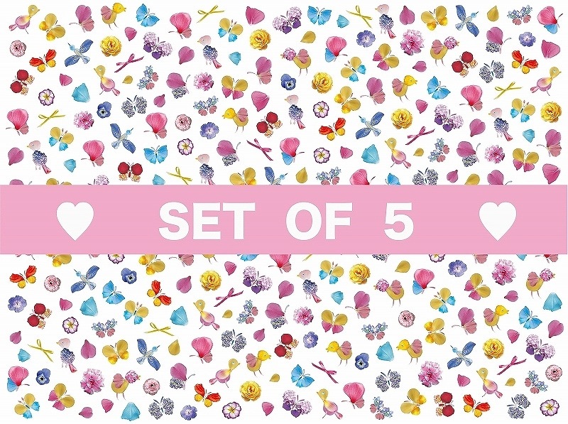 【5枚SET】フルールオブジェ (1枚あたり1500円)A4