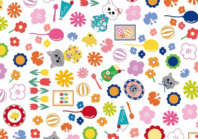 【5枚SET】豆レトロ猫 (1枚あたり1500円)A4