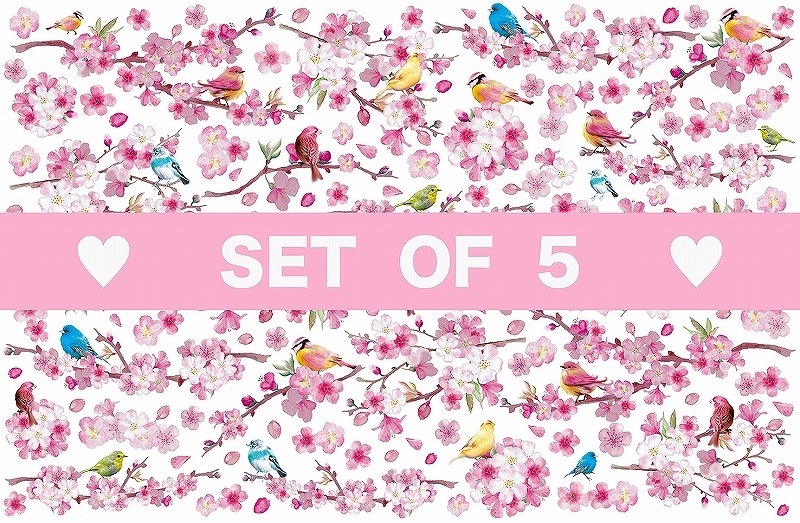 【5枚SET】チェリーブロッサムバード (1枚あたり1900円)A3