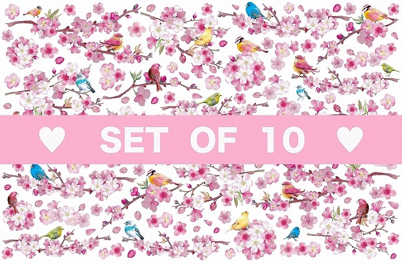 【10枚SET】チェリーブロッサムバード (1枚あたり1800円)A3