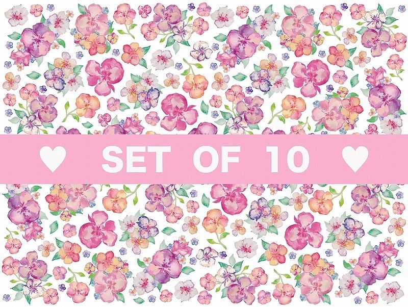 【10枚SET】フラワーリーフガーデン (1枚あたり1300円)A4