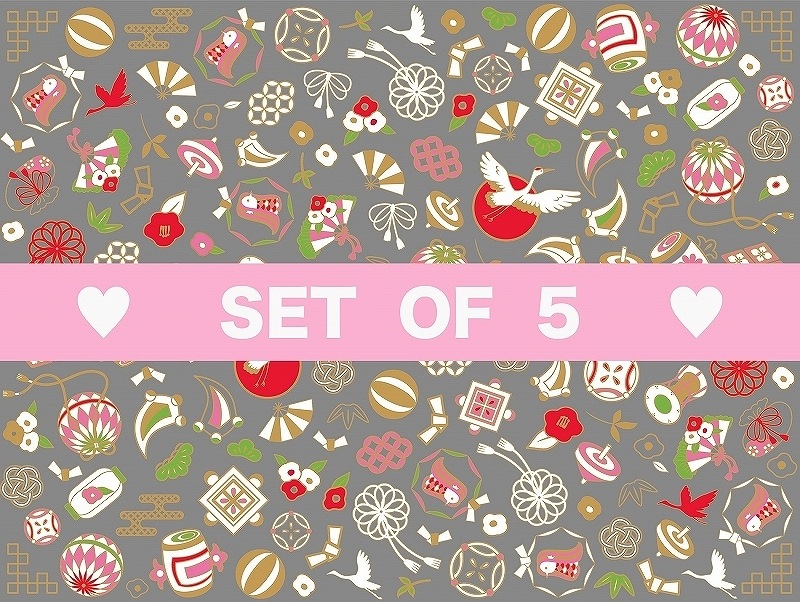 【5枚SET】ガラス用和柄アマビエ (1枚あたり1500円)A4