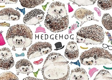 ガラス用ハリネズミ はがきサイズ