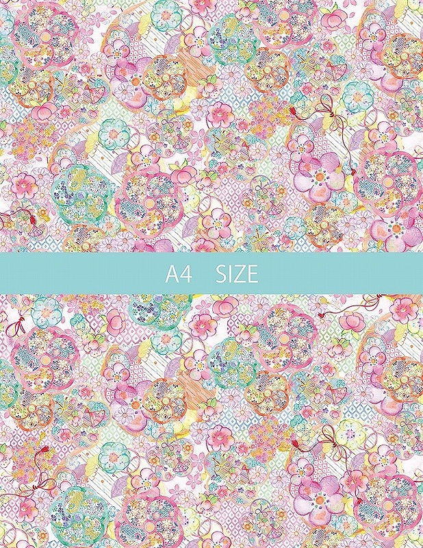 CUT和柄花ちりめんA4