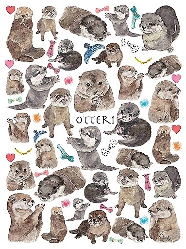 ガラス用カワウソ はがきサイズ