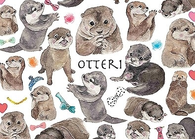 ガラス用カワウソ はがきサイズ