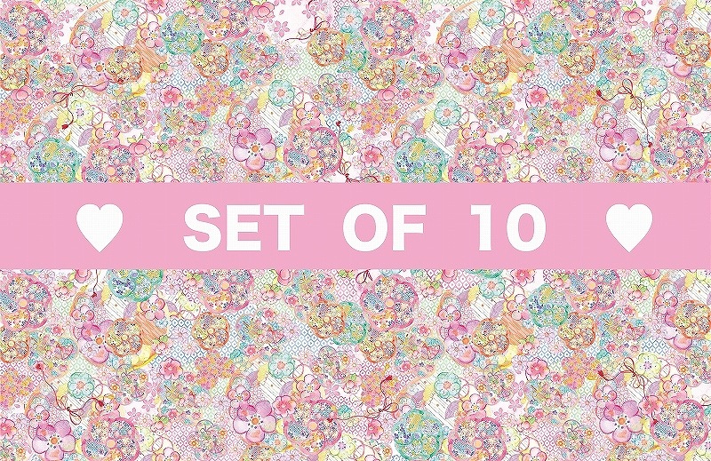 【10枚SET】和柄花ちりめん(1枚あたり1800円)A3
