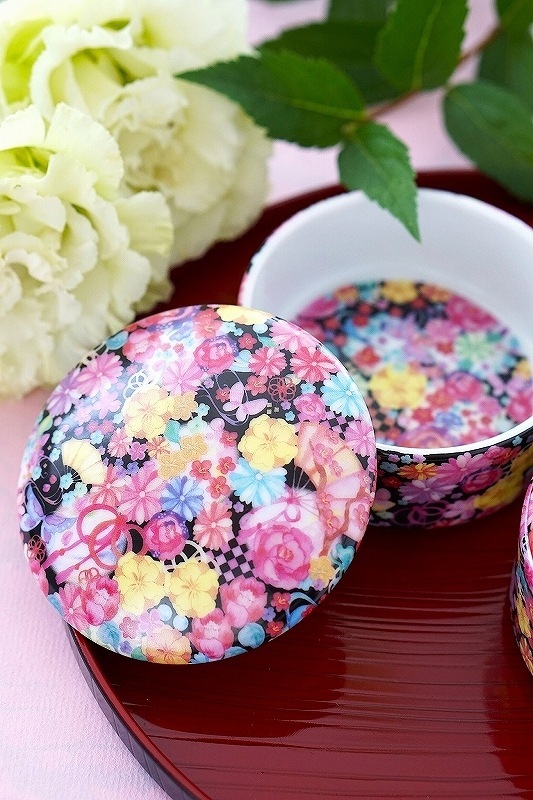 【5枚SET】和柄プチロマンチックレトロブラック(1枚あたり1900円)A3