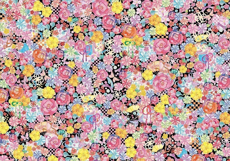 【10枚SET】和柄プチロマンチックレトロブラック(1枚あたり1800円)A3