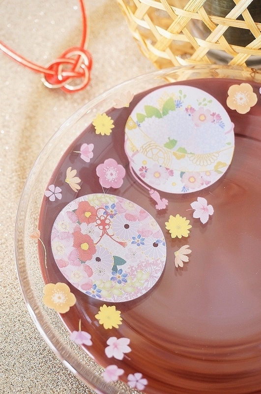 【5枚SET】ガラス用和柄押し花 (1枚あたり1500円)A4