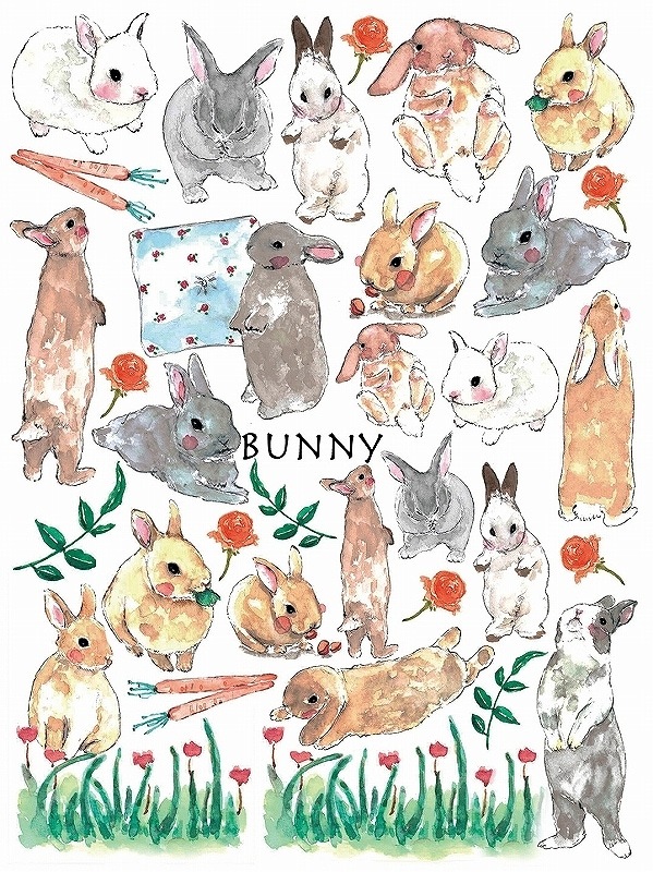 ガラス用バニー はがきサイズ