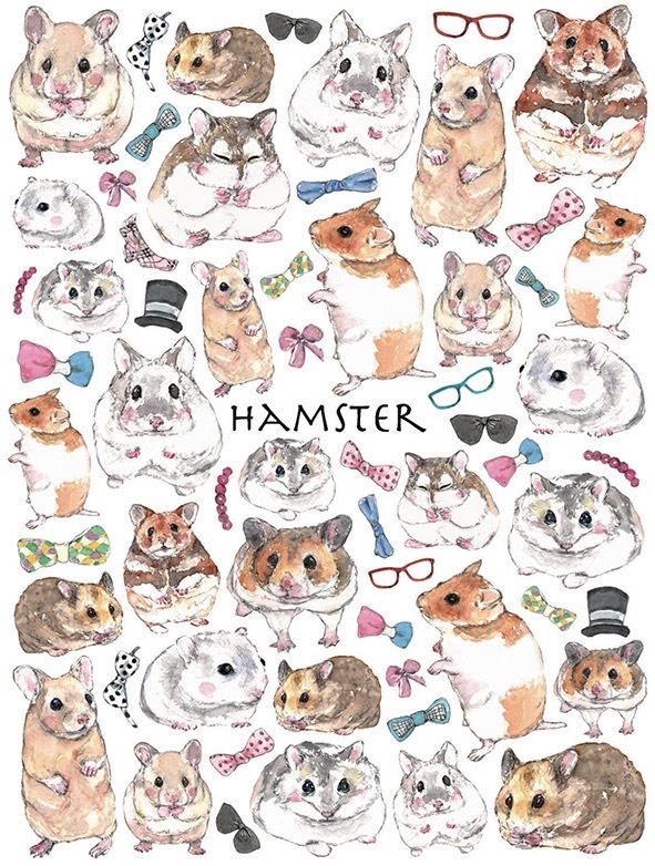 ガラス用ハムスター はがきサイズ