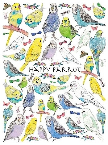 ガラス用セキセイインコ はがきサイズ