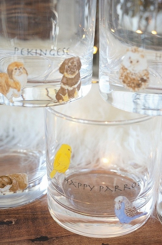 ガラス用セキセイインコ はがきサイズ