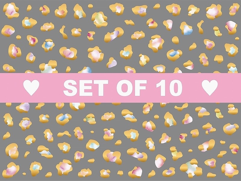 【10枚SET】ガラス用ウォーターペイントレオパード (1枚あたり1300円)A4