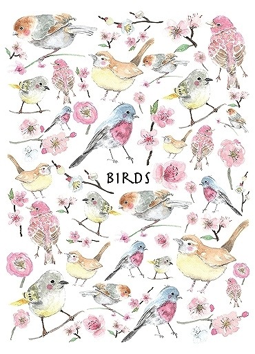 ガラス用鳥 はがきサイズ