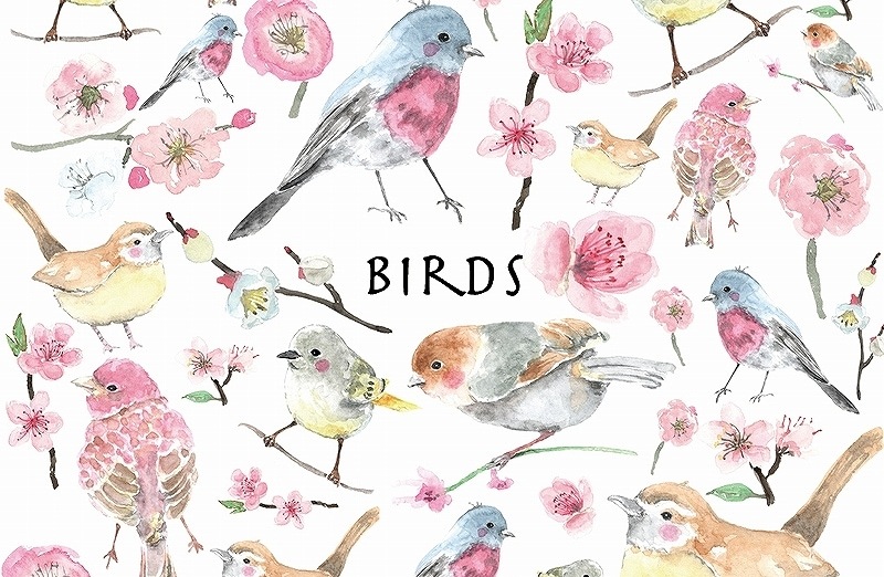 ガラス用鳥 はがきサイズ