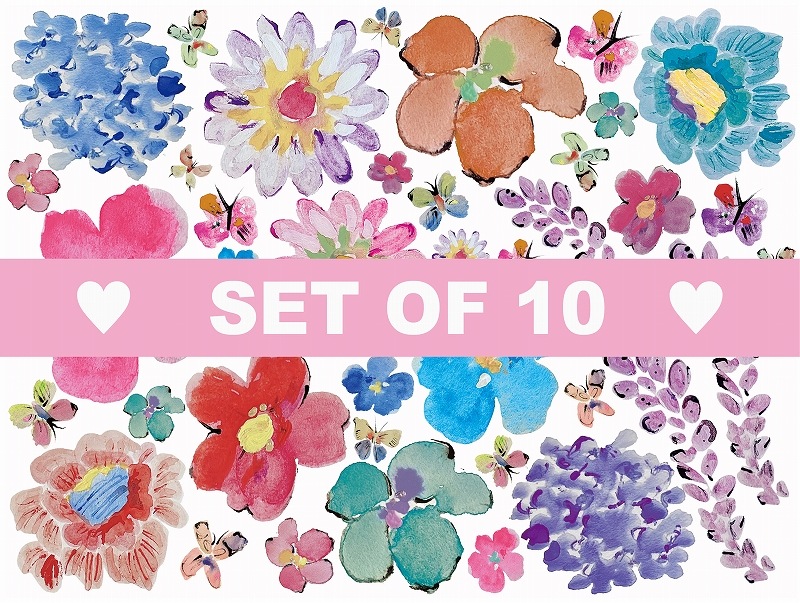 【10枚SET】和柄大輪花(1枚あたり1300円)A4