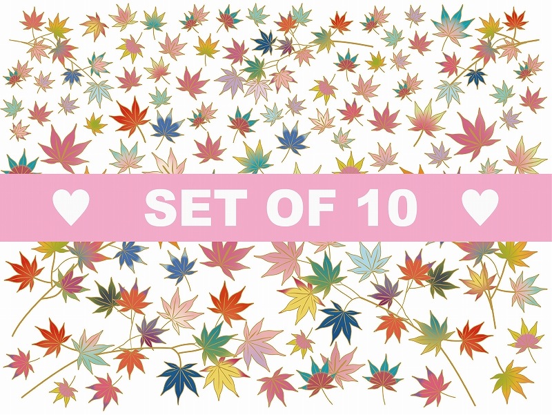【10枚SET】和柄紅葉 (1枚あたり1300円)A4